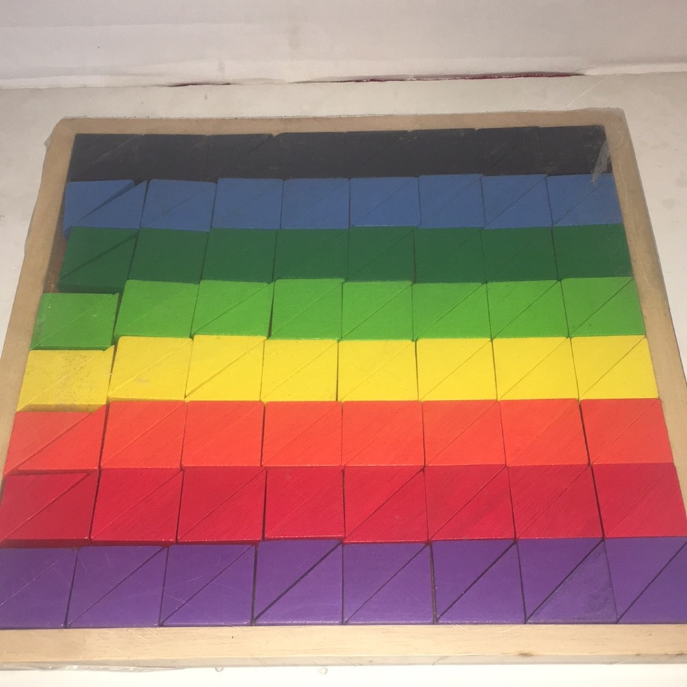 Colorado Puzzle Game Colorful Wooden Puzzle 128 pc Set